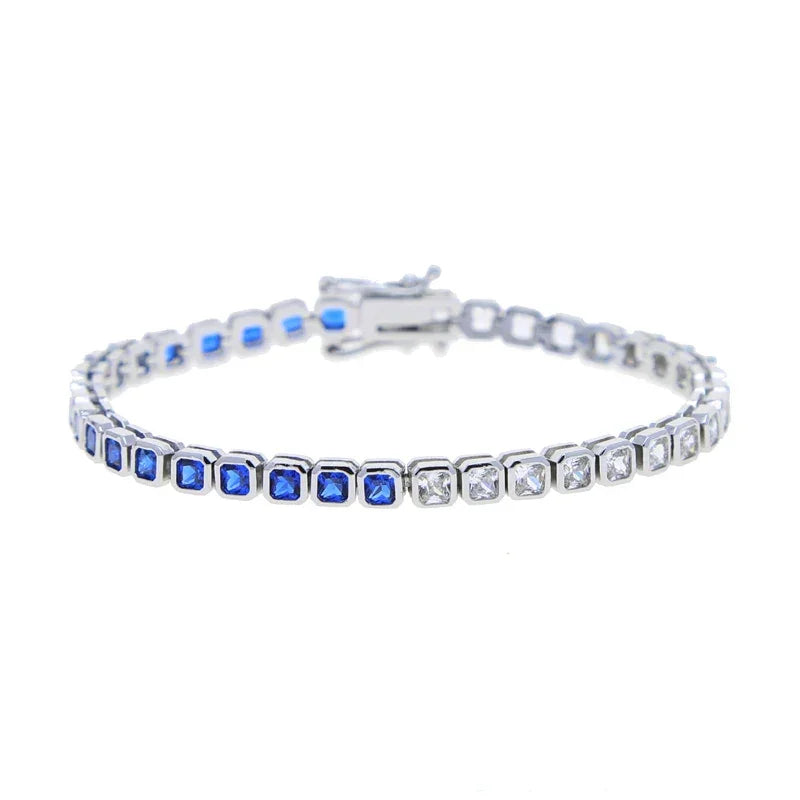 Zirconia Tennis Chain Bracelet - Piña Colada