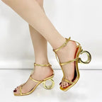 Peep Toe Sandals Elegant - Piña Colada