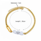 Stainless Steel Gold-Plated Anklet for Women - Piña Colada