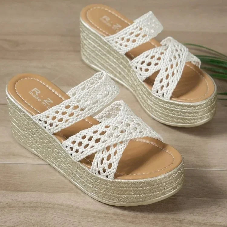 Thick Sole Slides Platform - Piña Colada