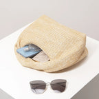 Pleated Straw Bag - Piña Colada