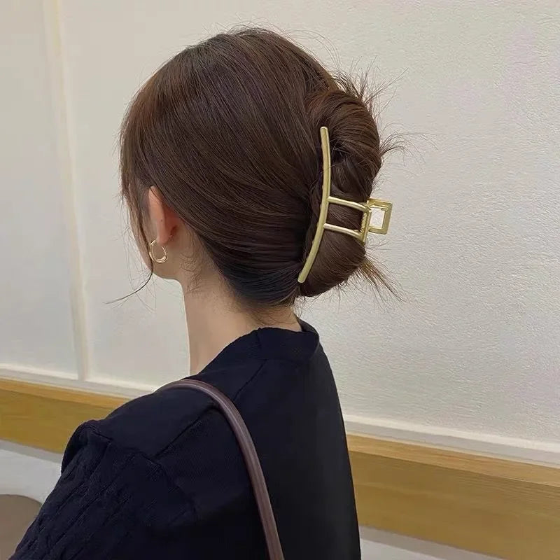 Metal Geometric Hair Claws - Piña Colada
