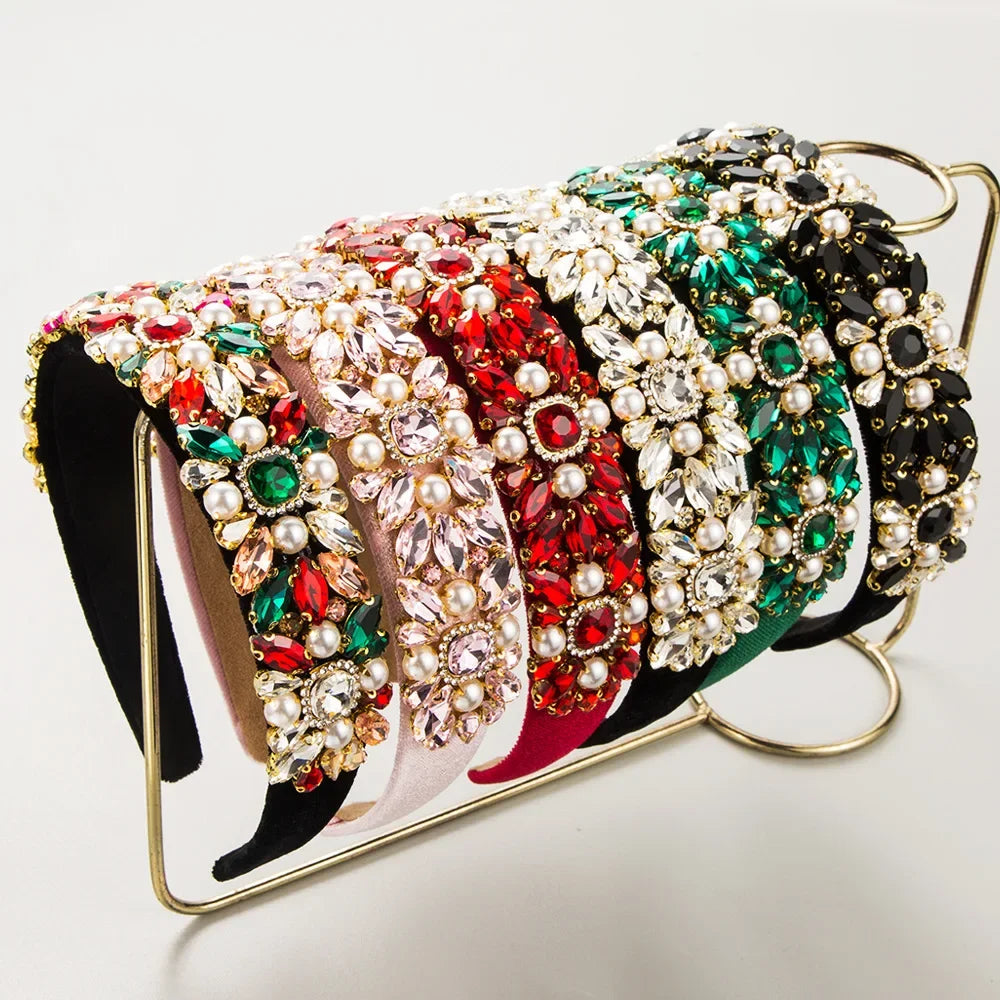 Rhinestone Women Headband - Piña Colada