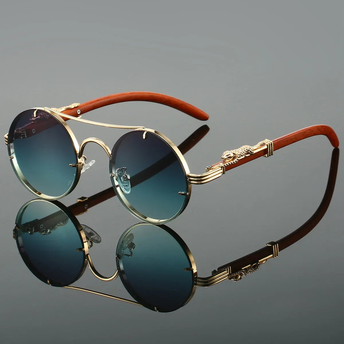 Vintage Round Sunglasses - Piña Colada
