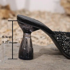 Crystal High Heels Sandals - Piña Colada