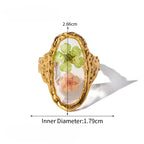 18k Gold Plated Minimalist Ring - Piña Colada