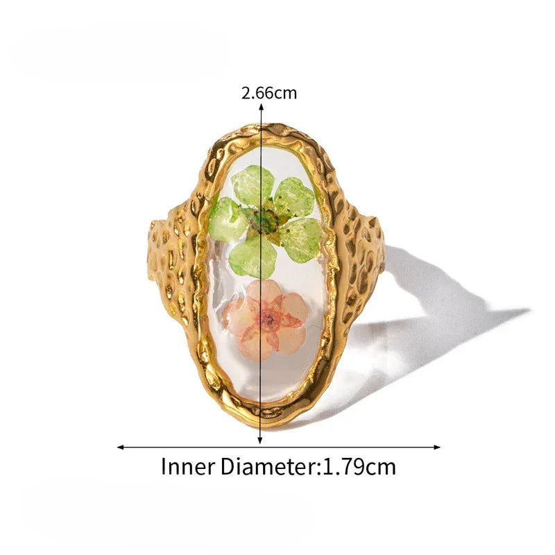 18k Gold Plated Minimalist Ring - Piña Colada