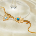 316L Stainless Steel Fatima's Blue Eye Charm - Piña Colada