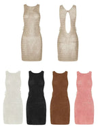 One Neck Cut Out Circle Beach Mini Dress - Piña Colada