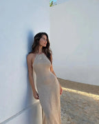 Knitted Cover Up Beach Dress Sexy - Piña Colada