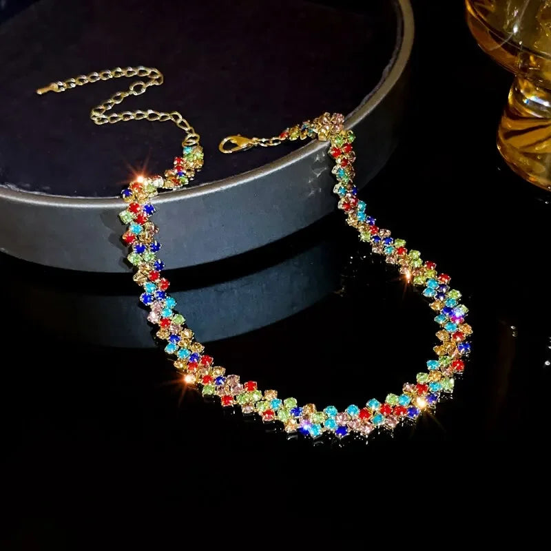 Full Rhinestone Choker - Piña Colada