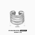 Gold Color Stainless Steel Heart Ring - Piña Colada