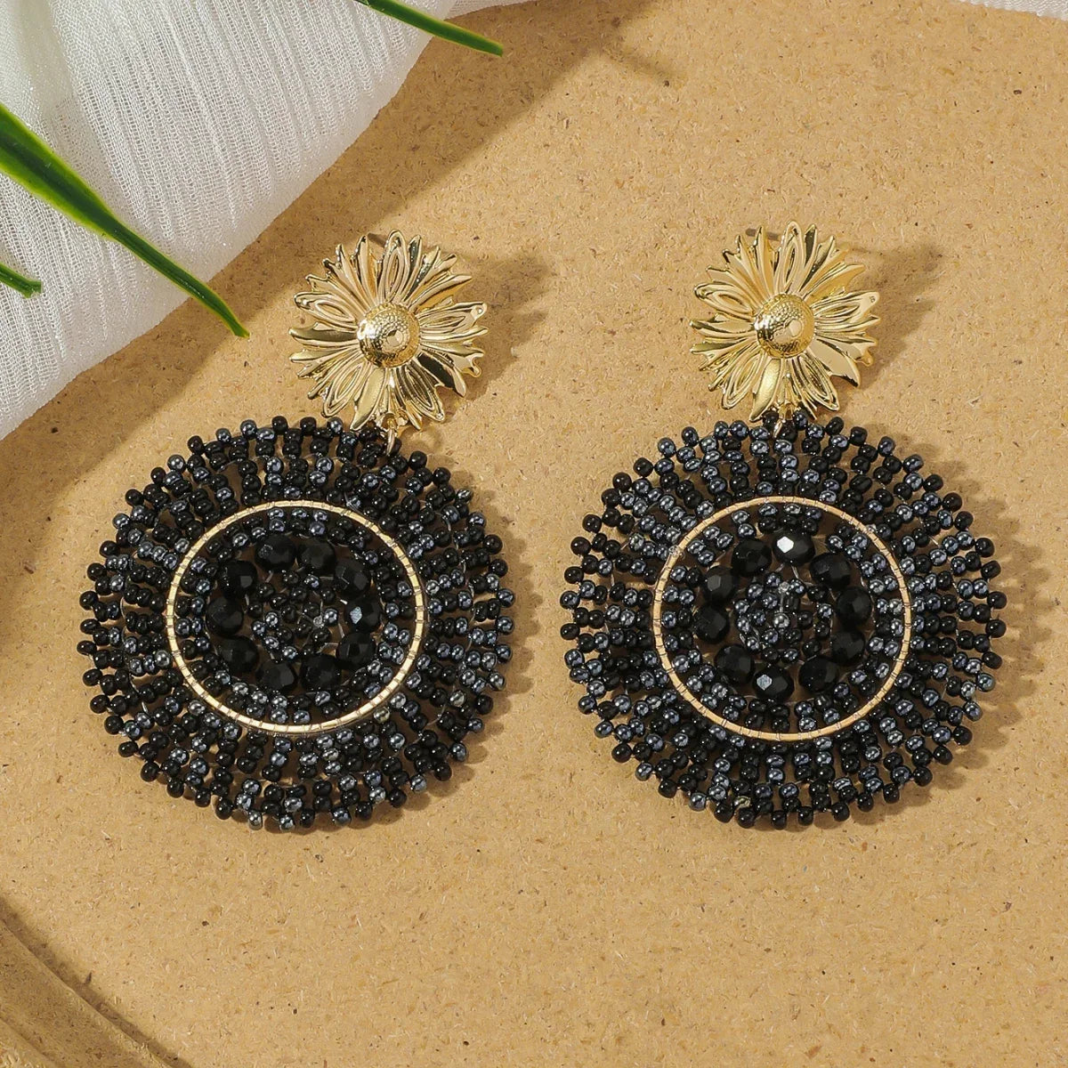 Boho Ethnic Irregular Flower Seed Beads - Piña Colada