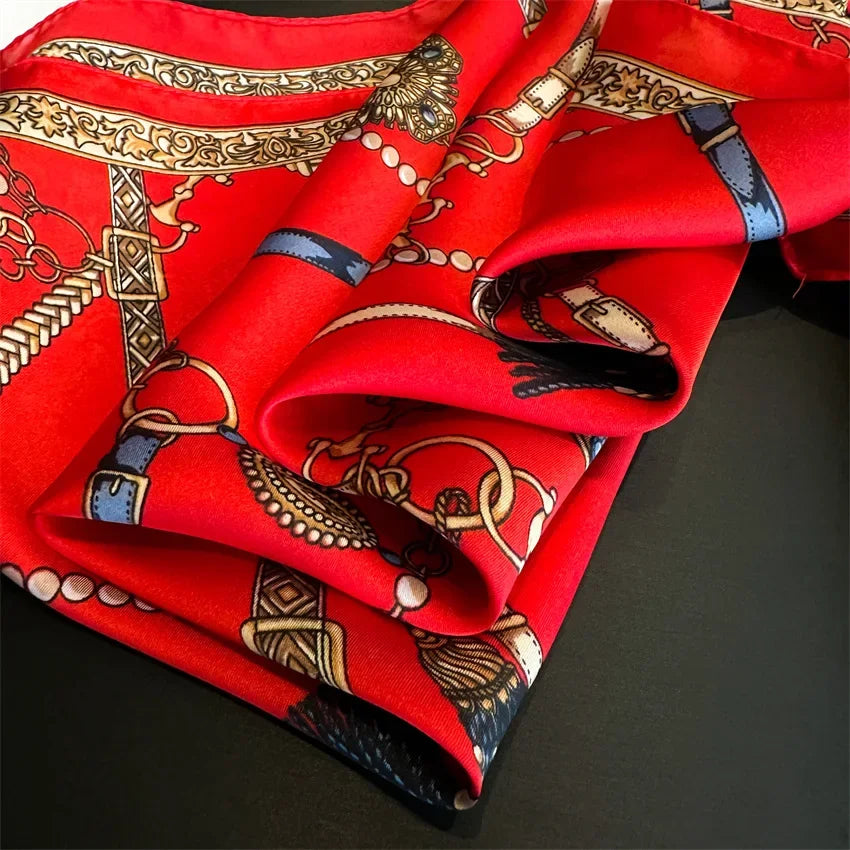 Square Scarf Silk Thin - Piña Colada