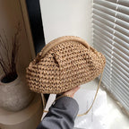 Straw Woven Bag Chain Strap - Piña Colada