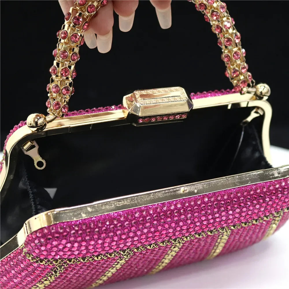 CLUTCH GLITTER BAG FOR EVENING - Piña Colada