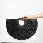 Natural Straw Clutch - Piña Colada