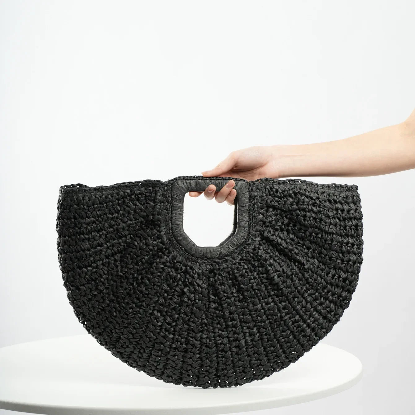 Natural Straw Clutch - Piña Colada