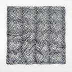 Leopard Print Square Scarf Satin Silk - Piña Colada