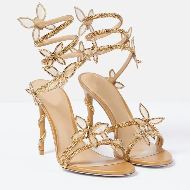 Butterfly Detail Women Sandals - Piña Colada