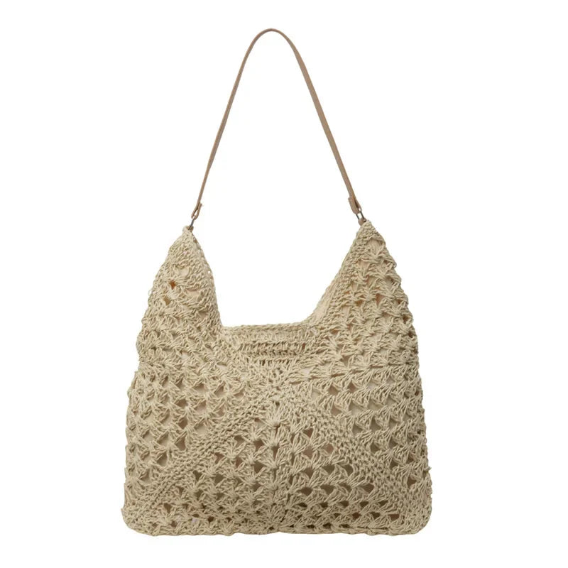 Woven Straw Tote - Piña Colada