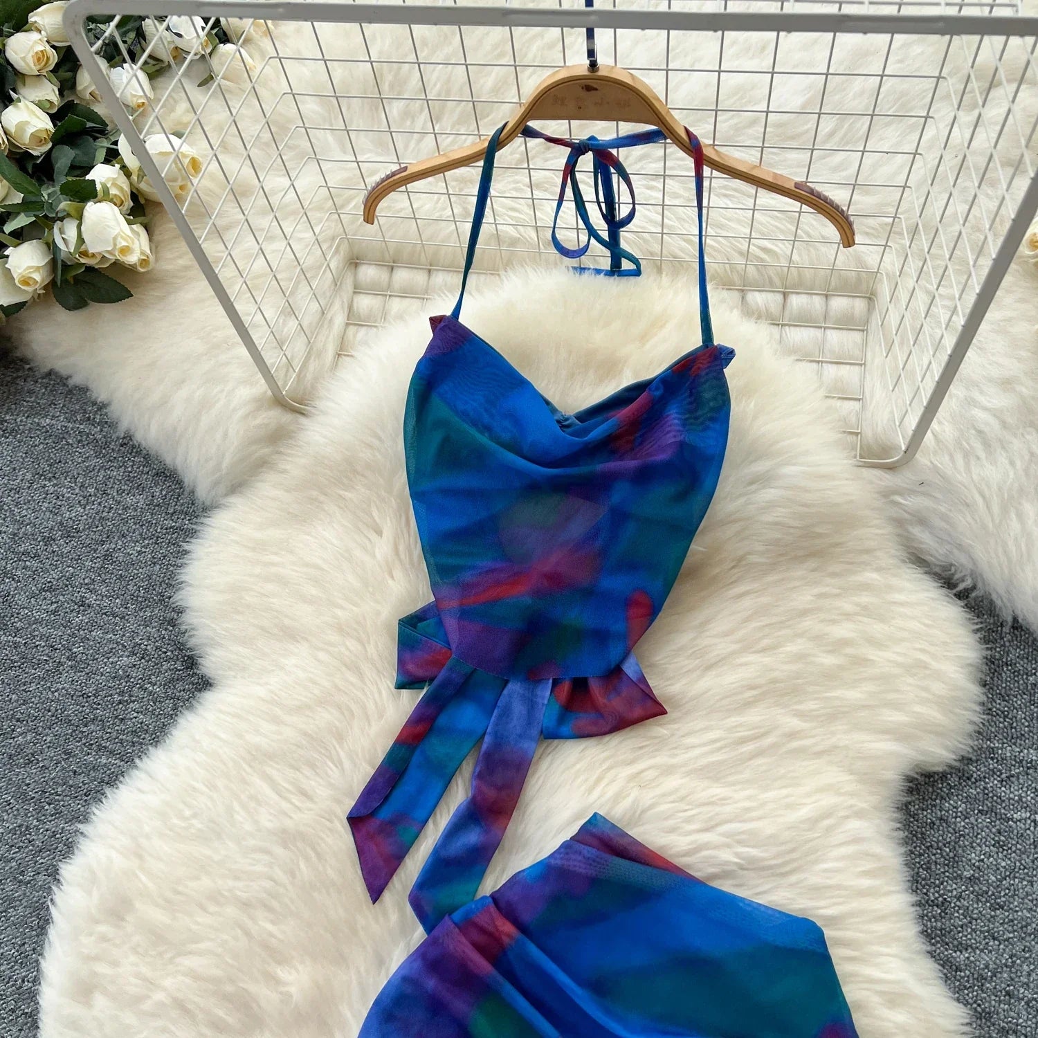 Backless Strapless Two-Piece Set - Piña Colada