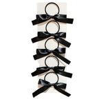 5Pcs Black Bow Hair Tie - Piña Colada