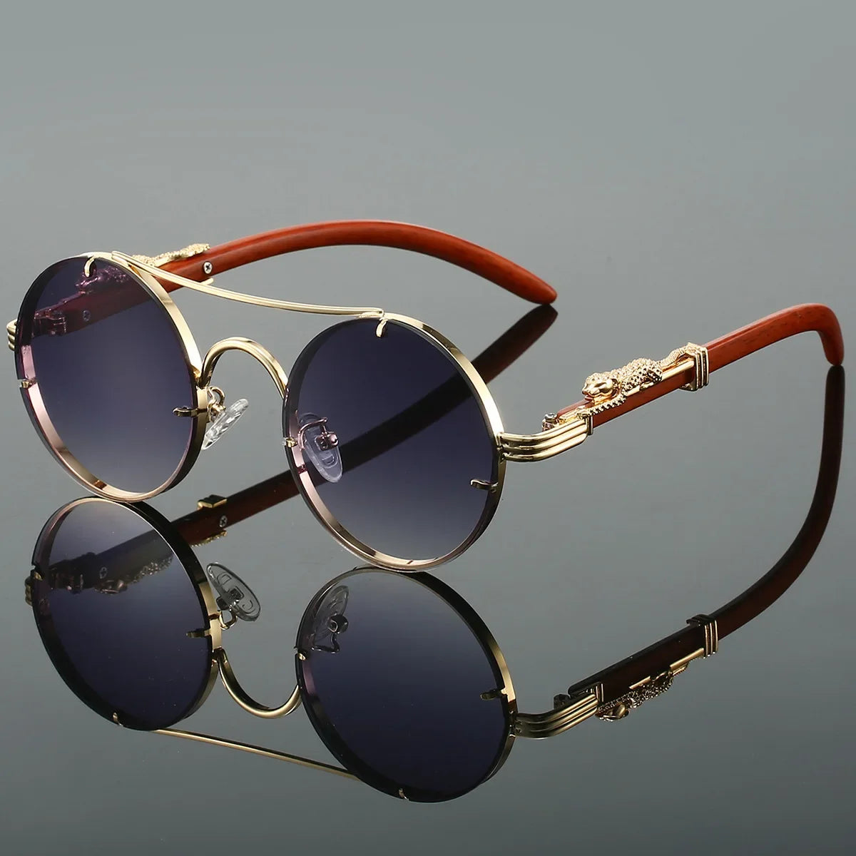 Vintage Round Sunglasses - Piña Colada