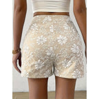 Floral Low Waist Shorts – Casual Fit - Piña Colada