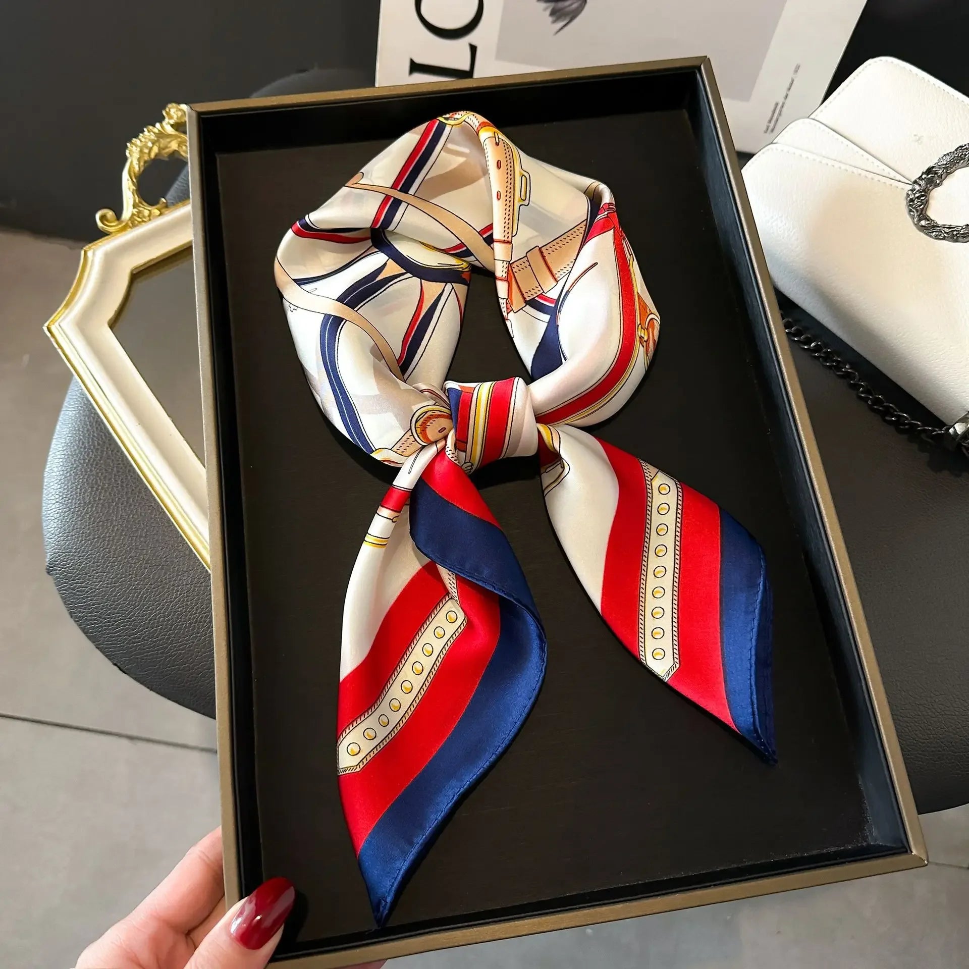 Square Scarf Silk Thin - Piña Colada
