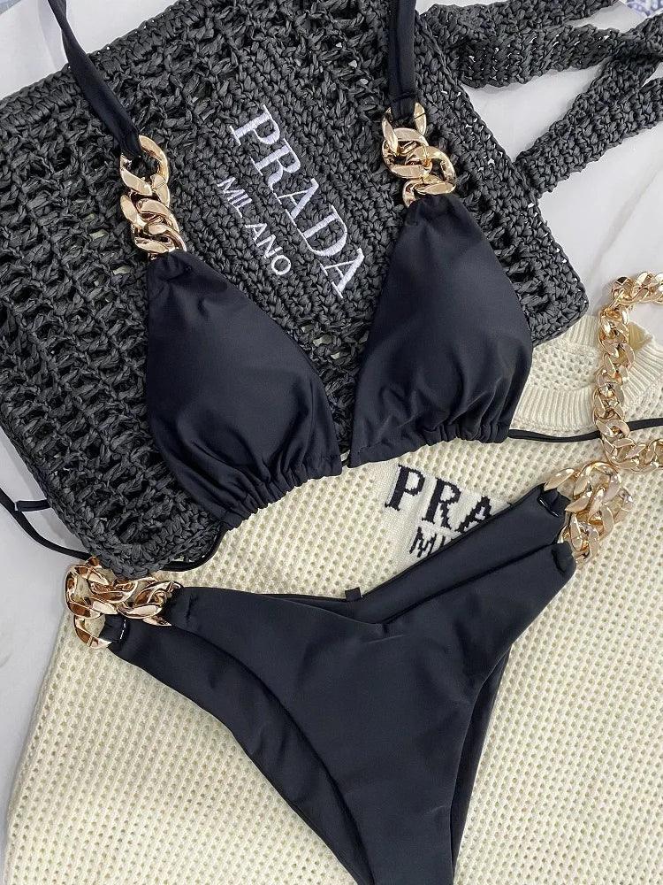 Triangle Bathing Suit - Piña Colada