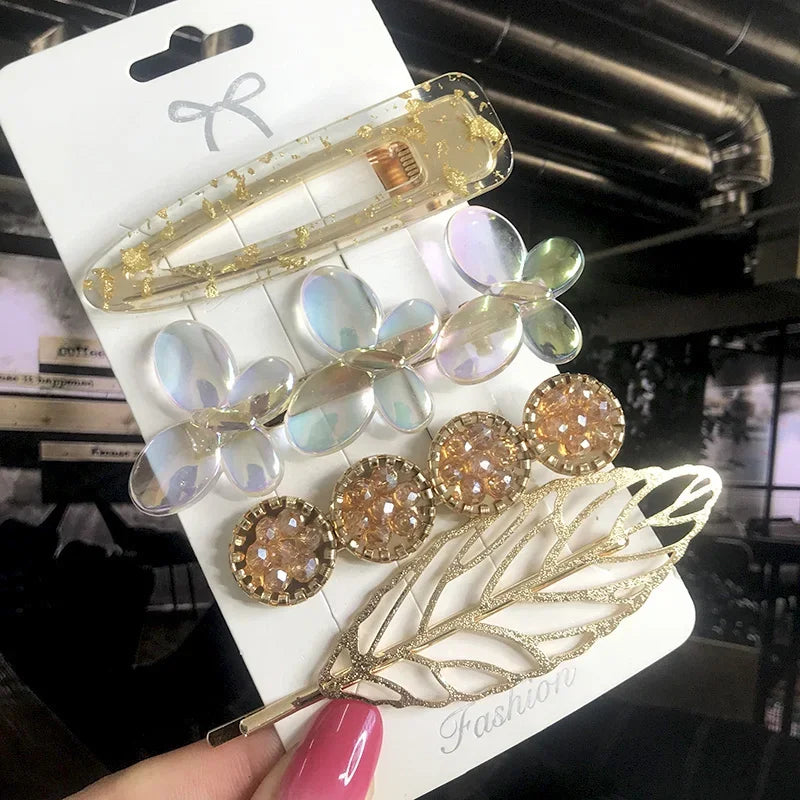 3/4pcs Set Pearl Hair Clip - Piña Colada