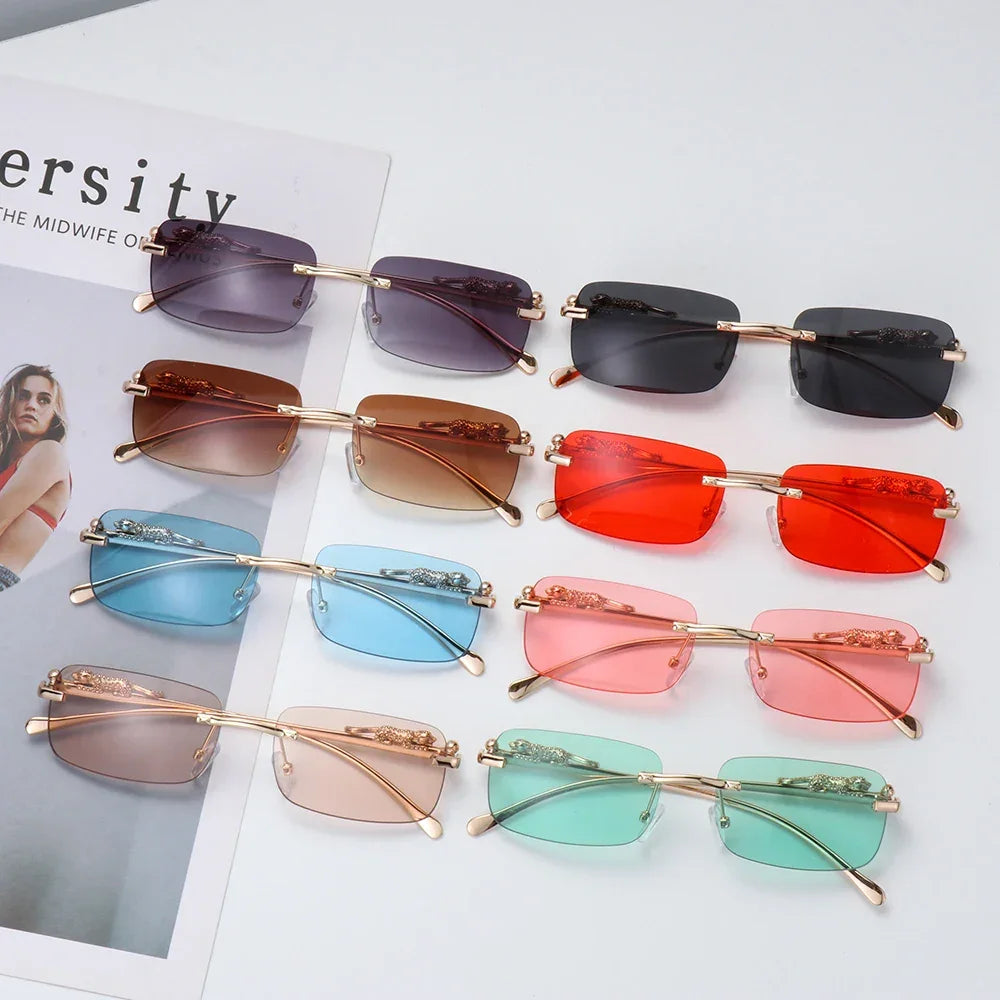 Square Rimless Sunglasses - Piña Colada