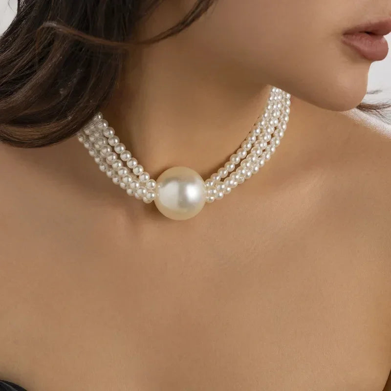 Multilayer Chain Clavicle Necklace - Piña Colada