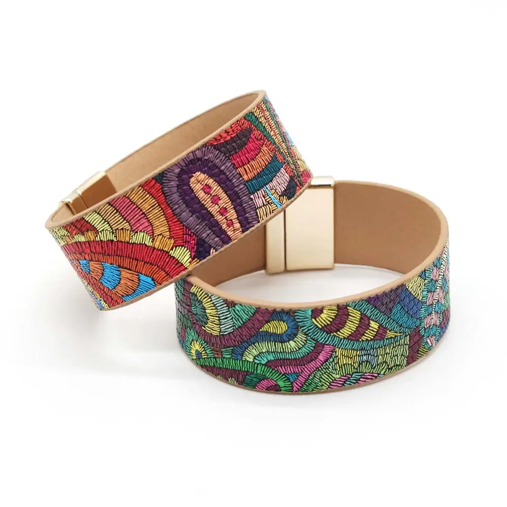 Wrap Leather Bracelet - Piña Colada