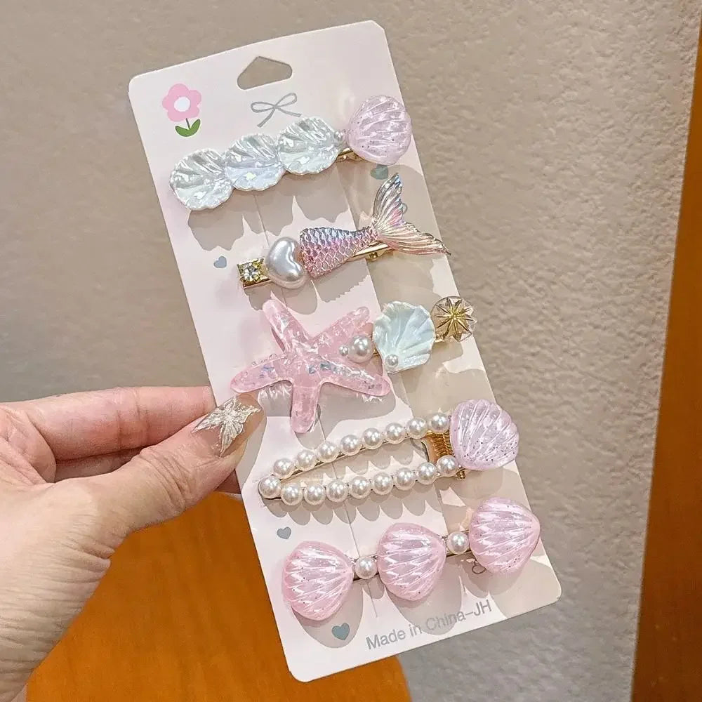 Shell Starfish Hair Clips - Piña Colada