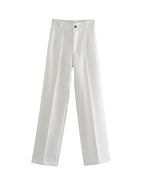 Office Wear Straight Pants - Piña Colada