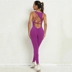 Seamless Sleeveless Yoga Jumpsuit for Women - Piña Colada