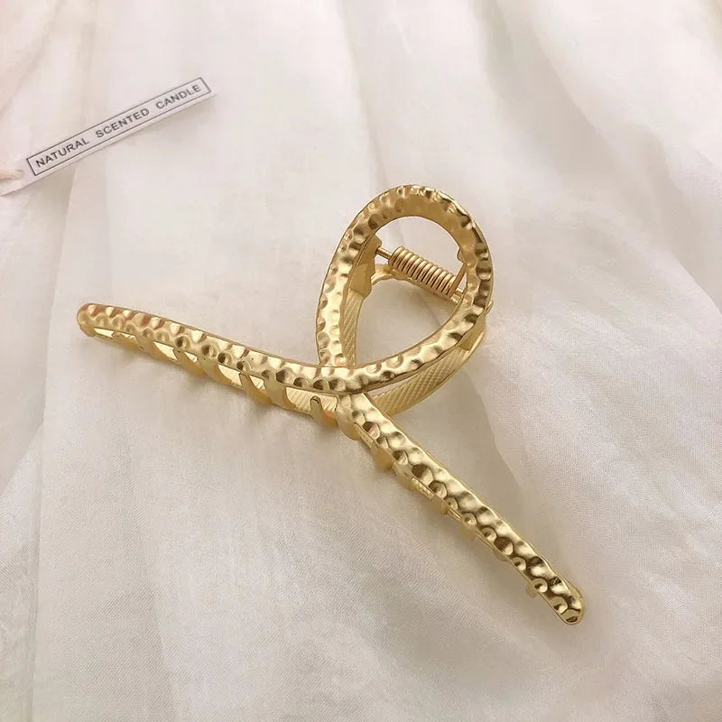 Metal Geometric Hair Claws - Piña Colada