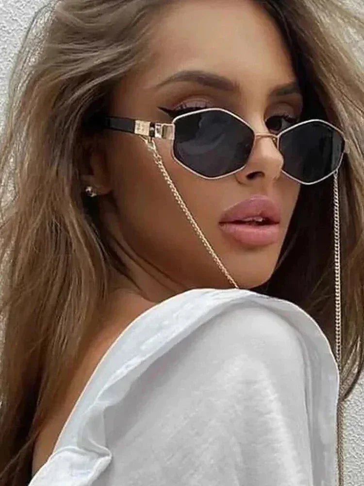 Small Frame Hexagon Sunglasses - Piña Colada