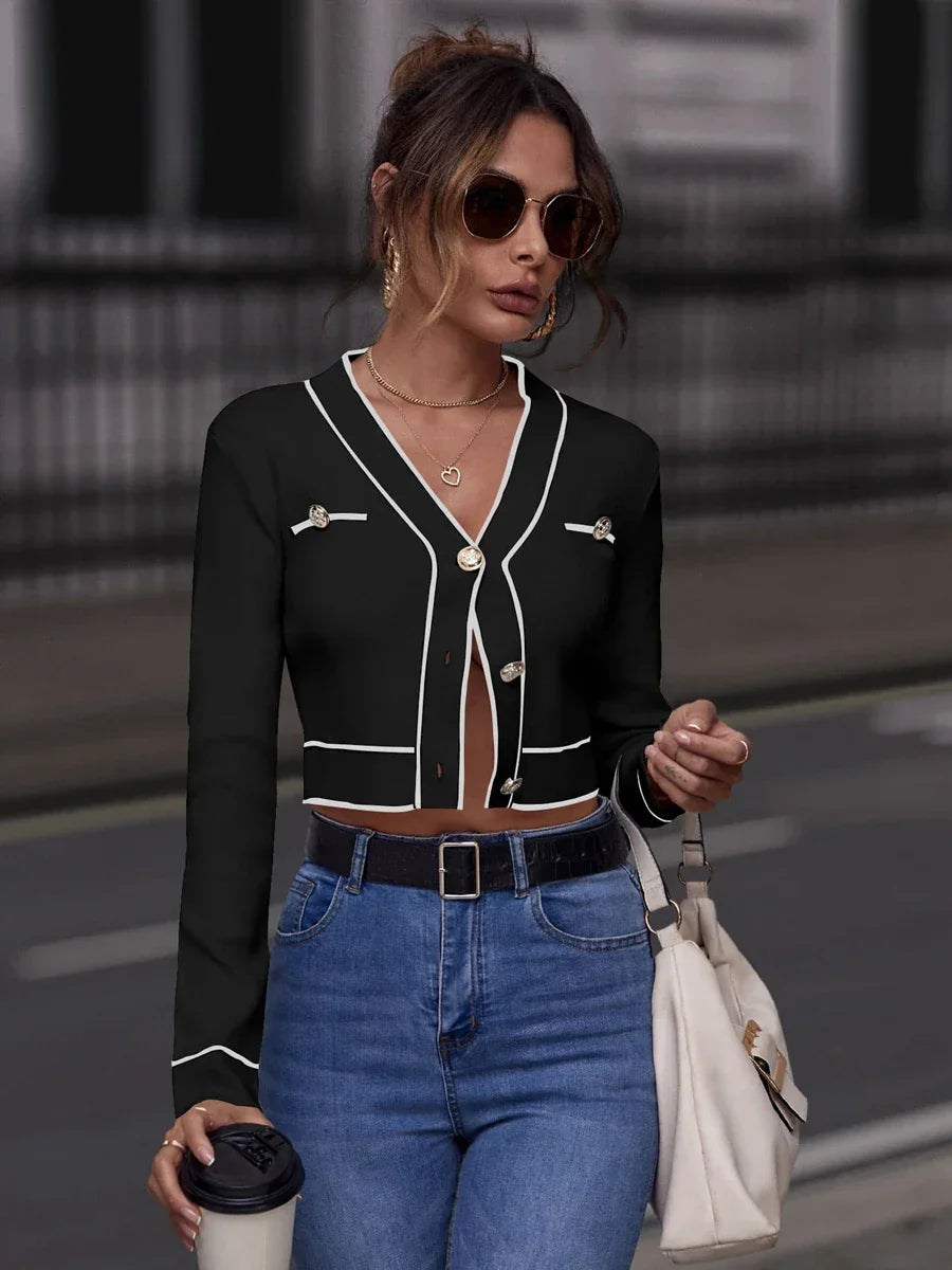 Brandy Stripe Knit Crop Top – Streetwear Style - Piña Colada