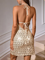 Backless Bodycon Mini Dress - Piña Colada