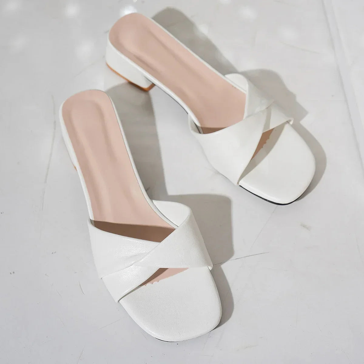 Open Toe Heel Sandals - Piña Colada