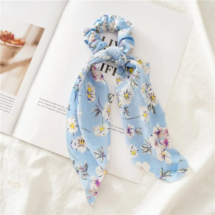 Print Bow Satin Long Ribbon - Piña Colada
