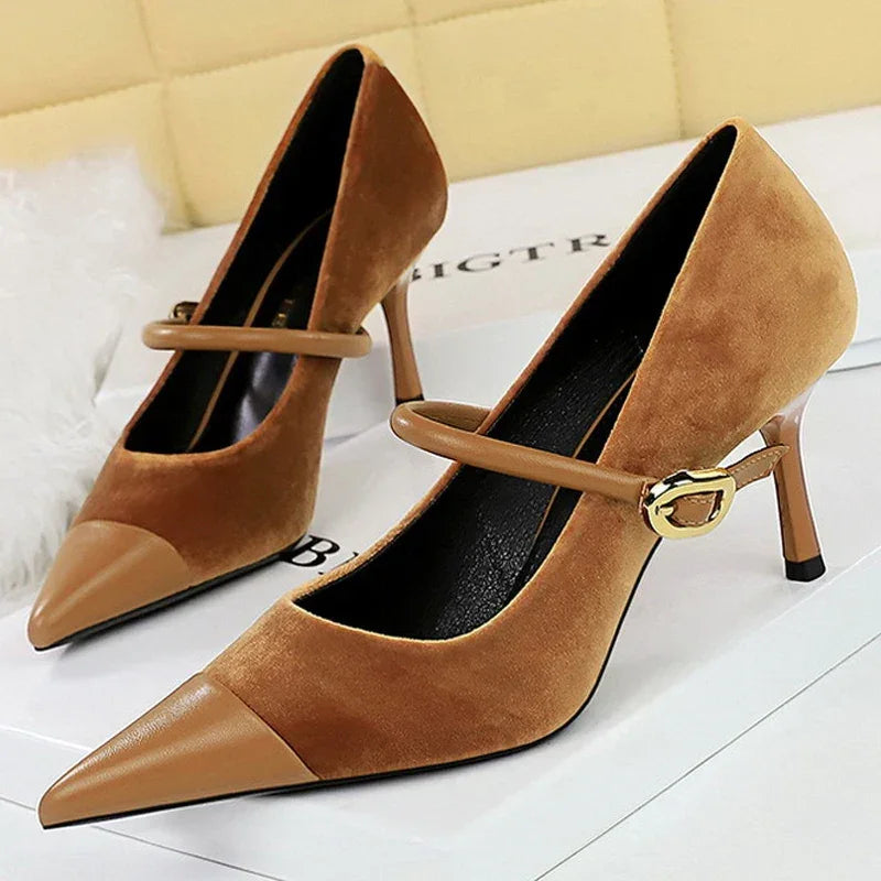 Pumps Pointed High Heels Stilettos - Piña Colada