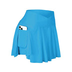 Casual A-Line Tennis Skirt with Stretch Waist - Piña Colada