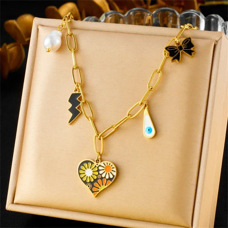 316L Stainless Steel Necklace New Trend - Piña Colada