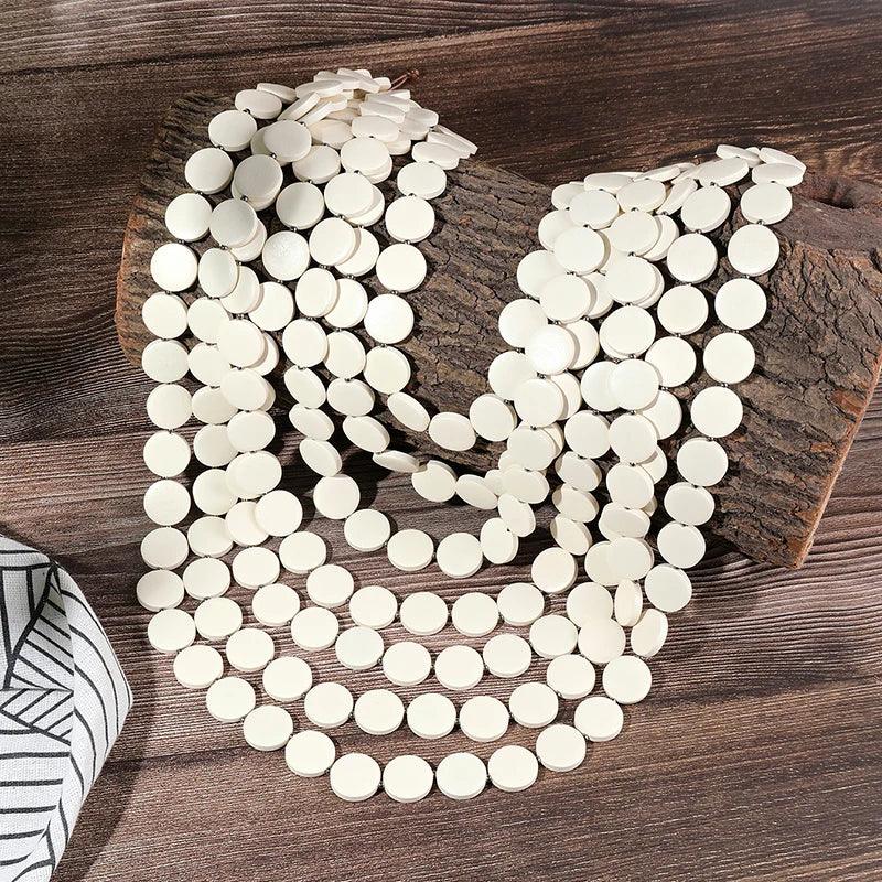 Multi-color Necklace Wooden - Piña Colada