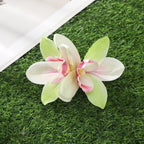 Orchid Flowers Hair Clips - Piña Colada