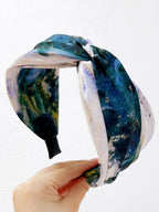 Hairband Wide Side Cross Knot Turban - Piña Colada